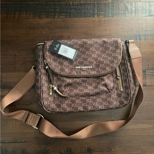 NWT Karl Lagerfeld logo cross body bag.  100% authentic